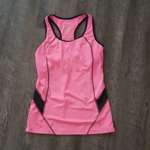 Pink and charcole gray workout tank